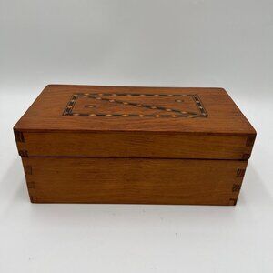 Hand Crafted Wood Dove Tail Corners Artists Storage Box trinket Crafts